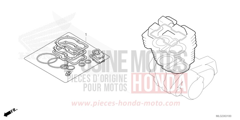 TROUSSE DE JOINT A de Africa Twin DCT GRAND PRIX RED (R380B) 2022